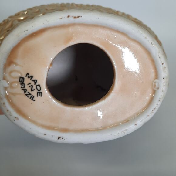 Vintage Porcelain Pearlized Deer in basket home decor - Picture 6 of 10